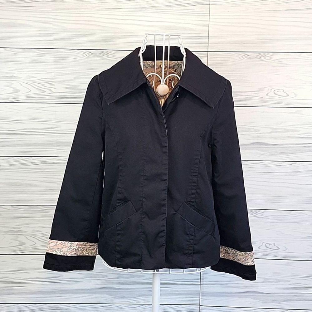 Sashimi casual blazer in black solid Women's Size M